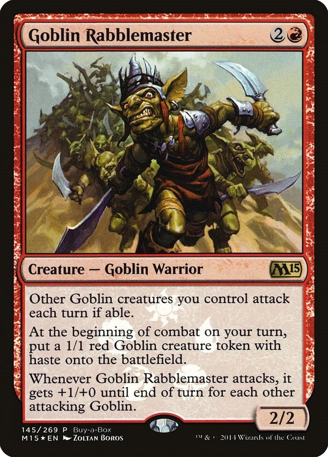 Image for Goblin Rabblemaster (145) [Buy-A-Box Promos] - Magic: The Gathering