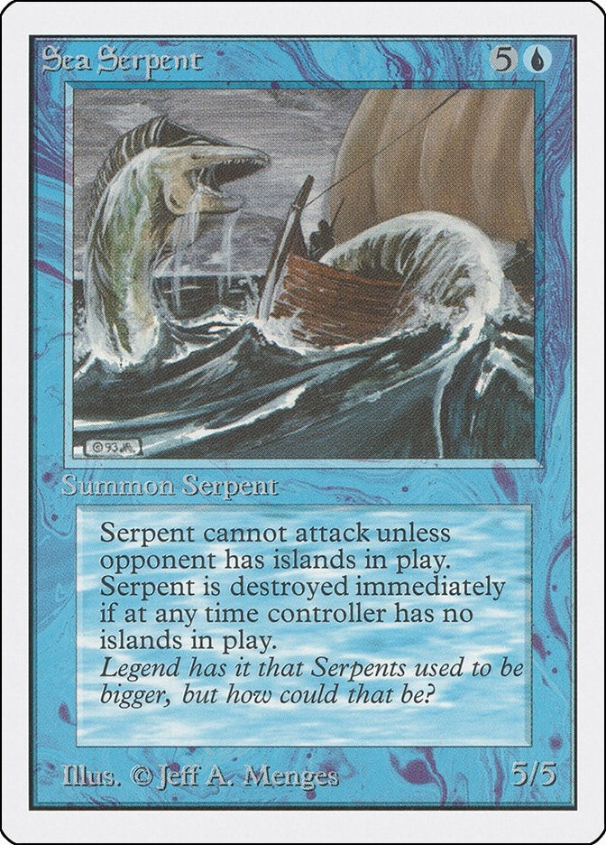 Image for Sea Serpent [Unlimited Edition] - Magic: The Gathering
