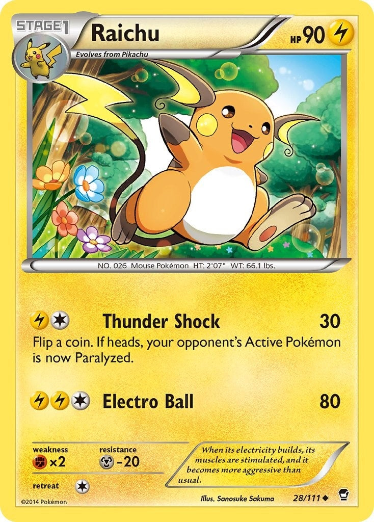 Image for Raichu (28/111) [XY - Furious Fists] - Pokemon