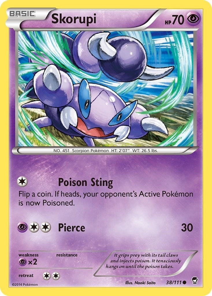 Image for Skorupi (38/111) [XY - Furious Fists] - Pokemon