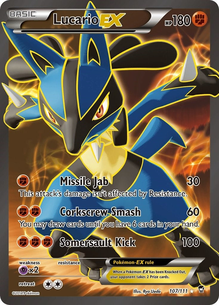 Image for Lucario EX (107 Full Art) (107/111) [XY - Furious Fists] - Pokemon