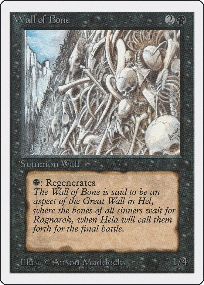 Image for Wall of Bone [Unlimited Edition] - Magic: The Gathering