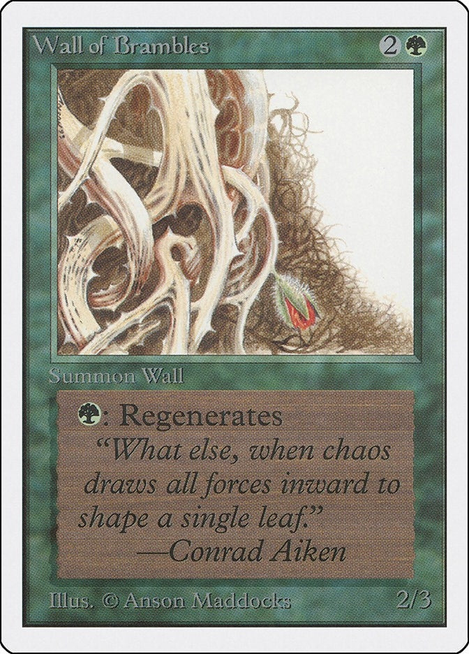 Image for Wall of Brambles [Unlimited Edition] - Magic: The Gathering