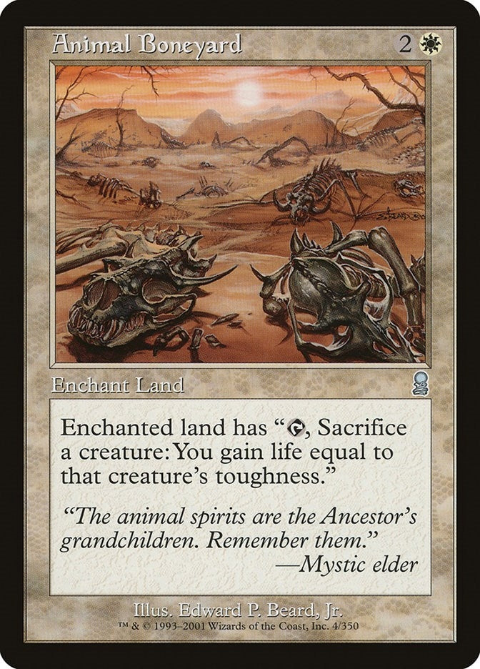 Image for Animal Boneyard (4) [Odyssey] - Magic: The Gathering