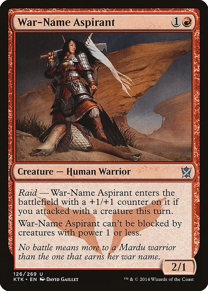 Image for War-Name Aspirant (126) [Khans of Tarkir] - Magic: The Gathering