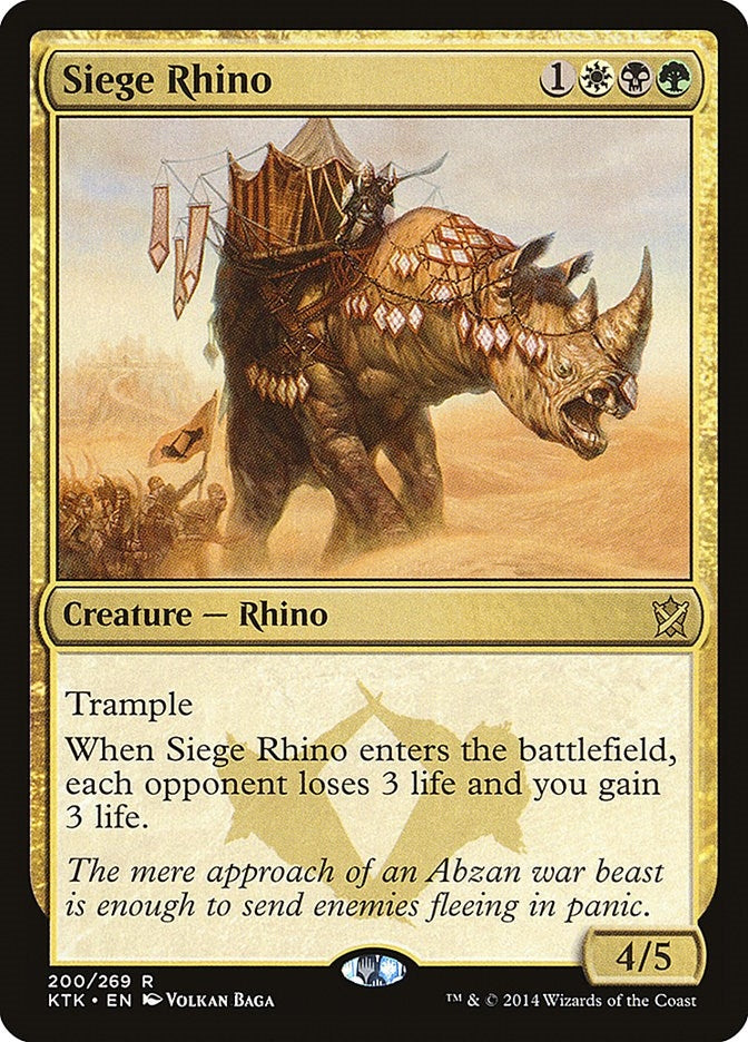 Image for Siege Rhino (200) [Khans of Tarkir] - Magic: The Gathering