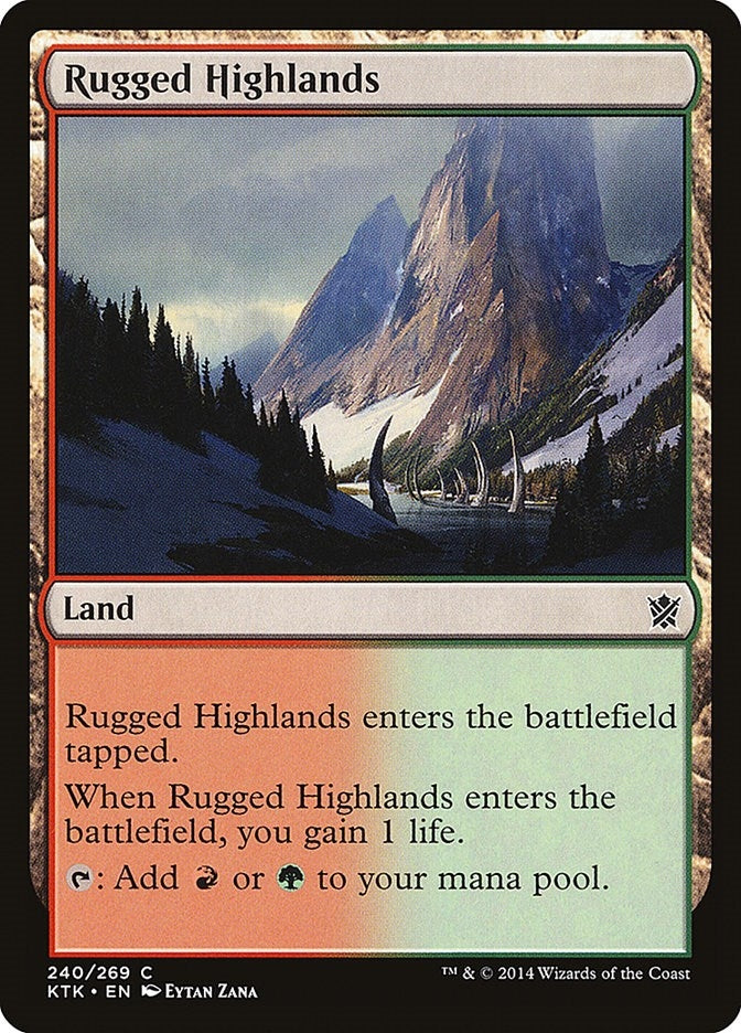 Image for Rugged Highlands (240) [Khans of Tarkir] - Magic: The Gathering