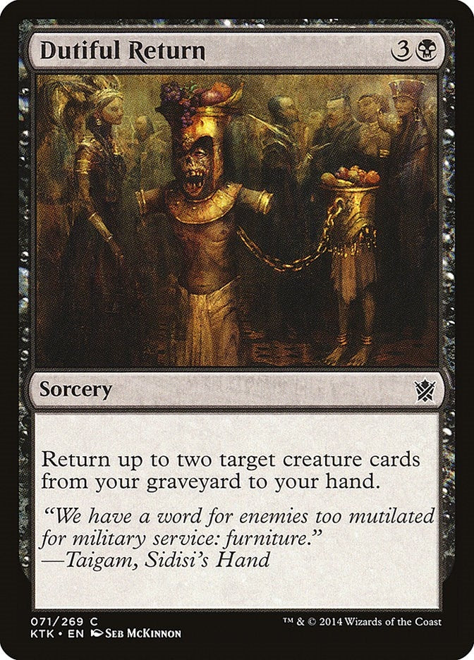 Image for Dutiful Return (71) [Khans of Tarkir] - Magic: The Gathering