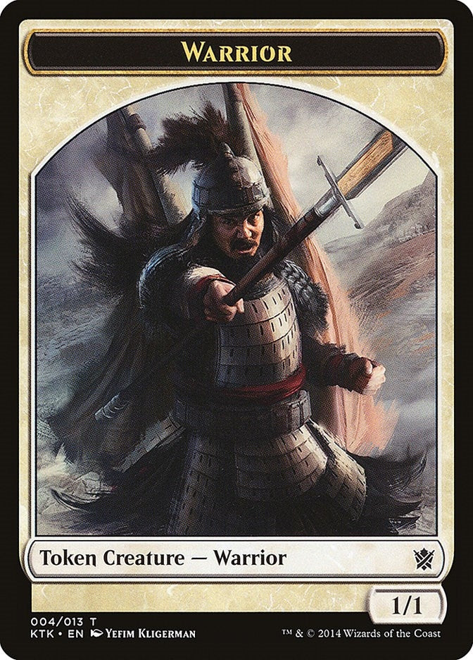 Image for Warrior Token (004) (4) [Khans of Tarkir] - Magic: The Gathering