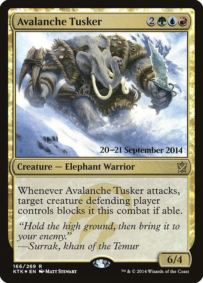 Image for Avalanche Tusker (166) [Prerelease Cards] - Magic: The Gathering