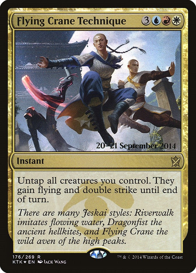 Image for Flying Crane Technique (176) [Prerelease Cards] - Magic: The Gathering