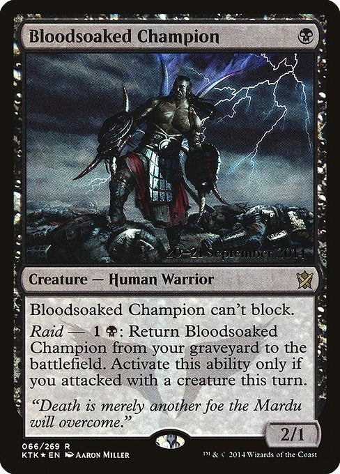 Image for Bloodsoaked Champion (66) [Prerelease Cards] - Magic: The Gathering