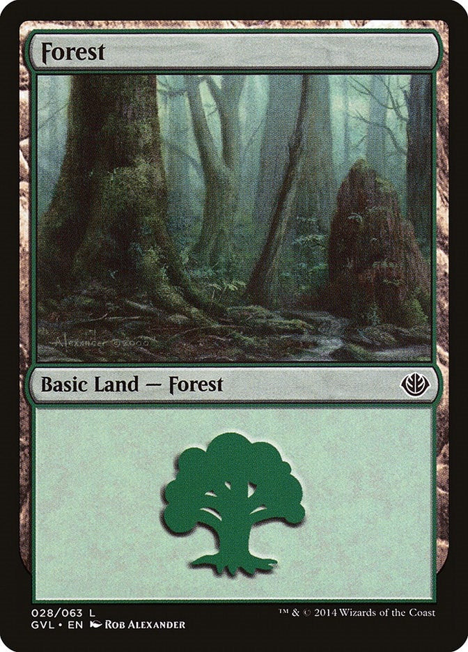 Image for Forest (028) (GVL) (28) [Anthology] - Magic: The Gathering