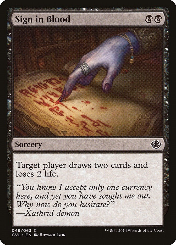 Image for Sign in Blood (49) [Anthology] - Magic: The Gathering
