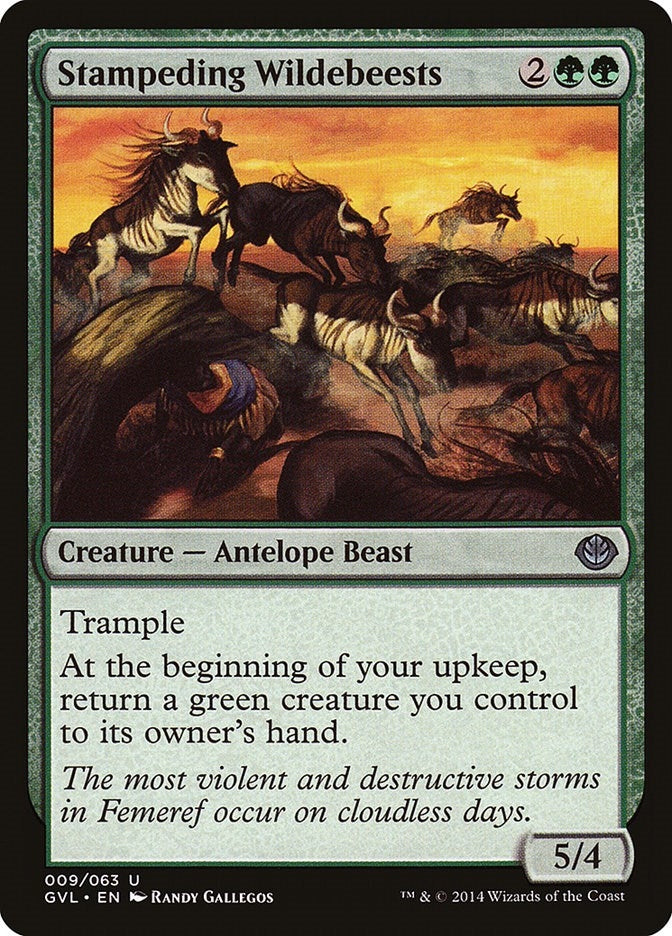 Image for Stampeding Wildebeests (9) [Anthology] - Magic: The Gathering