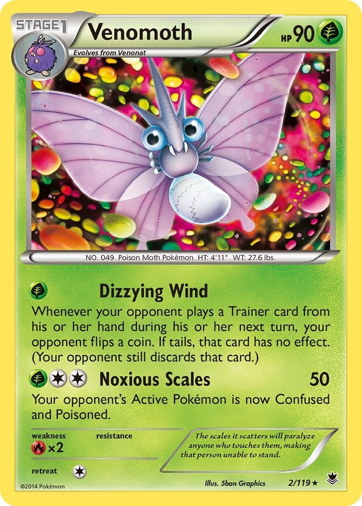 Image for Venomoth (2/119) [XY - Phantom Forces] - Pokemon