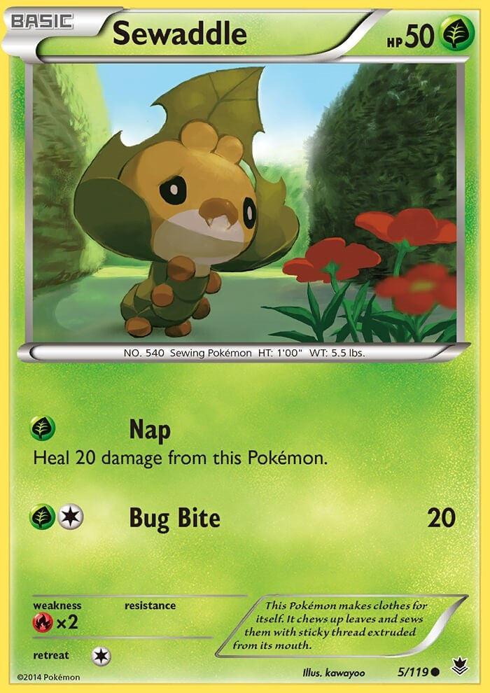 Image for Sewaddle (5/119) [XY - Phantom Forces] - Pokemon