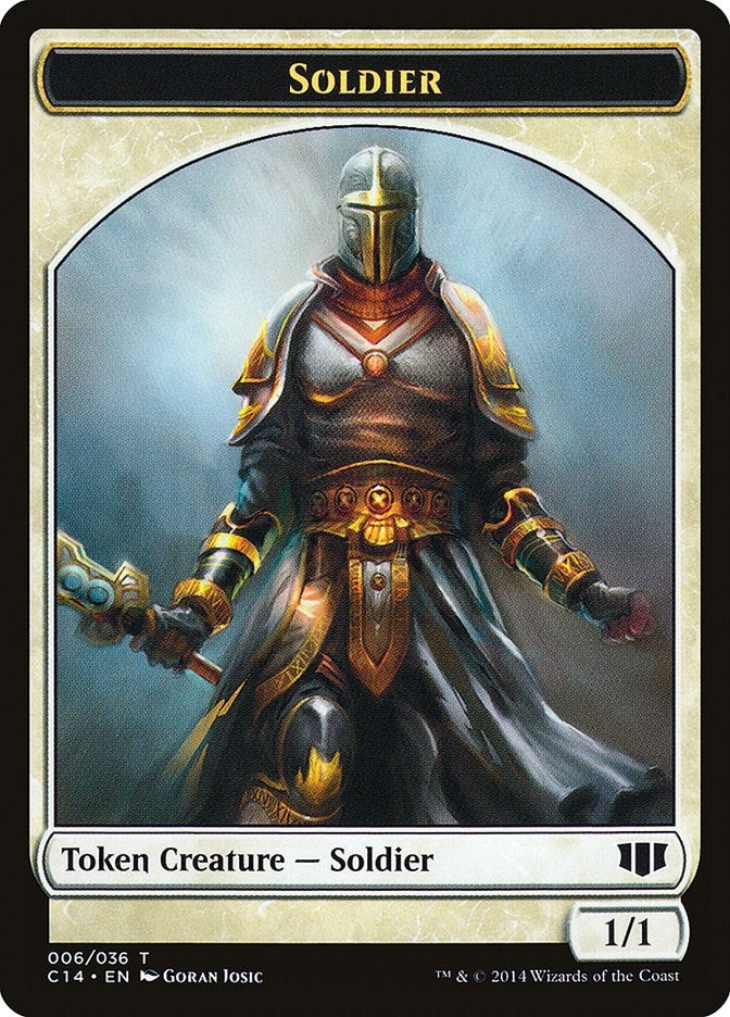 Image for Soldier // Spirit Double-Sided Token (6 // 7) [Commander 2014] - Magic: The Gathering