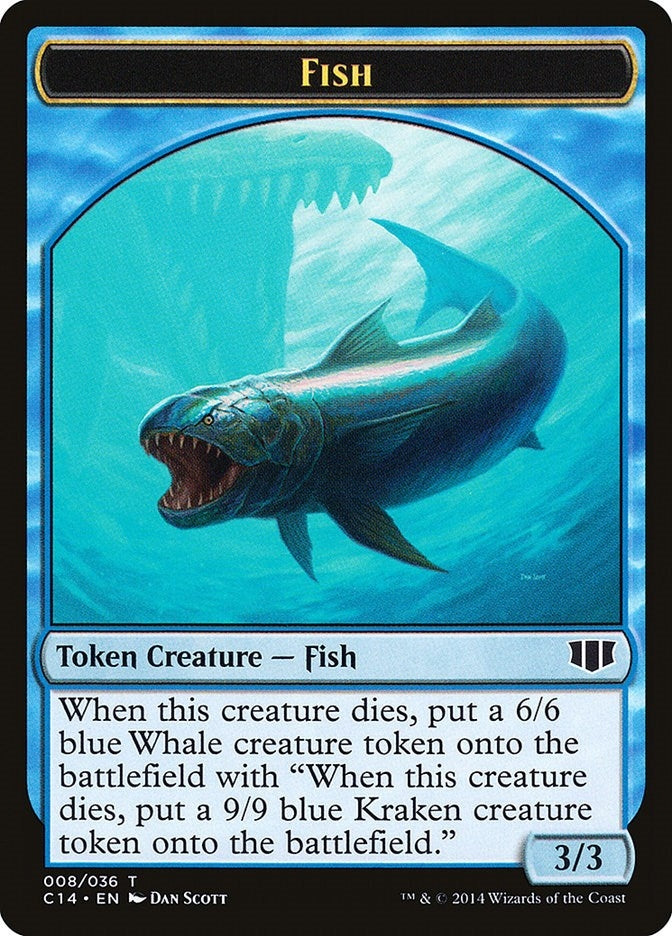 Image for Fish // Zombie (011) Double-Sided Token (8 // 11) [Commander 2014] - Magic: The Gathering