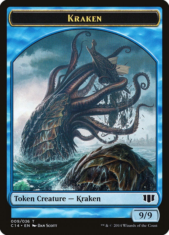 Image for Kraken // Zombie (011) Double-Sided Token (9 // 11) [Commander 2014] - Magic: The Gathering