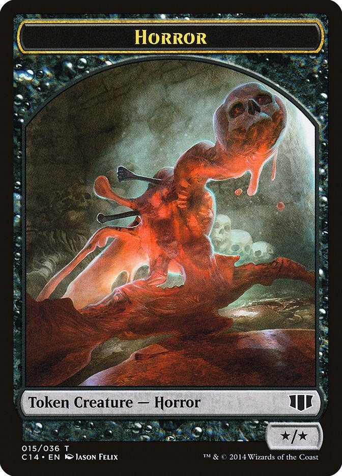 Image for Horror // Zombie (016) Double-Sided Token (15 // 16) [Commander 2014] - Magic: The Gathering