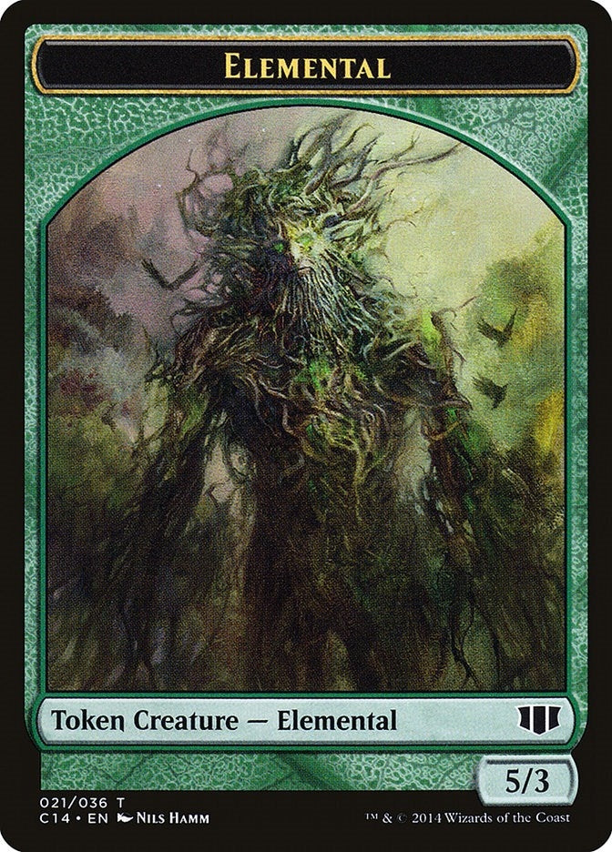 Image for Elemental // Beast (019) Double-Sided Token (21 // 19) [Commander 2014] - Magic: The Gathering