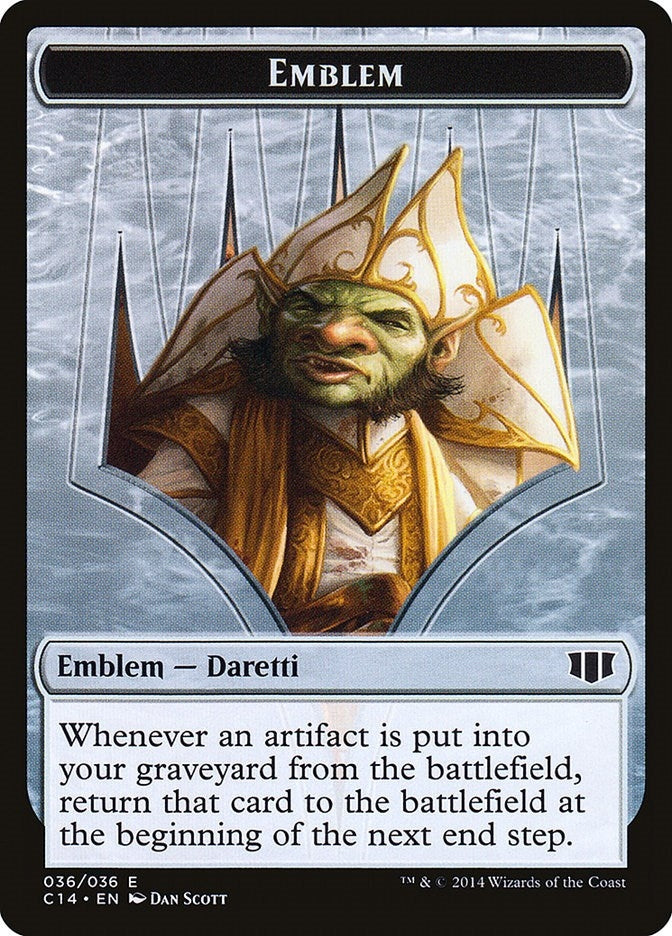 Image for Emblem - Daretti, Scrap Savant // Tuktuk the Returned Double-Sided Token (36 // 31) [Commander 2014] - Magic: The Gathering