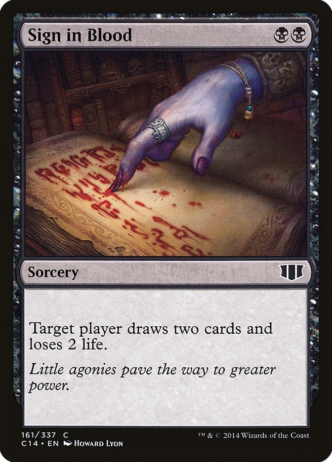 Image for Sign in Blood (161) [Commander 2014] - Magic: The Gathering