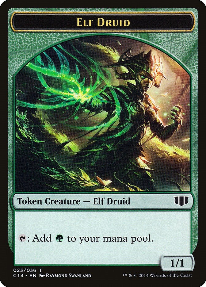 Image for Elf Druid // Beast (020) Double-Sided Token (23 // 20) [Commander 2014] - Magic: The Gathering