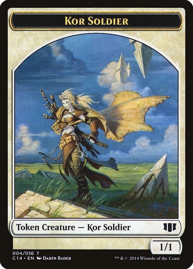 Image for Kor Soldier // Pegasus Double-Sided Token (4 // 5) [Commander 2014] - Magic: The Gathering