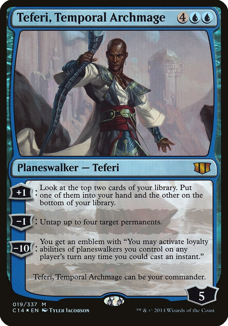 Image for Teferi, Temporal Archmage (Commander 2014) (19) [Oversize Cards] - Magic: The Gathering