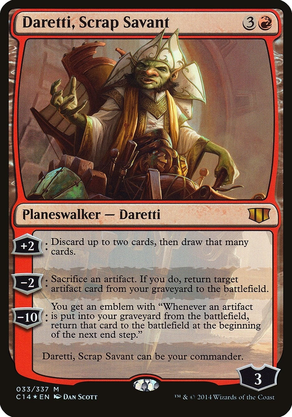 Image for Daretti, Scrap Savant (Commander 2014) (33) [Oversize Cards] - Magic: The Gathering