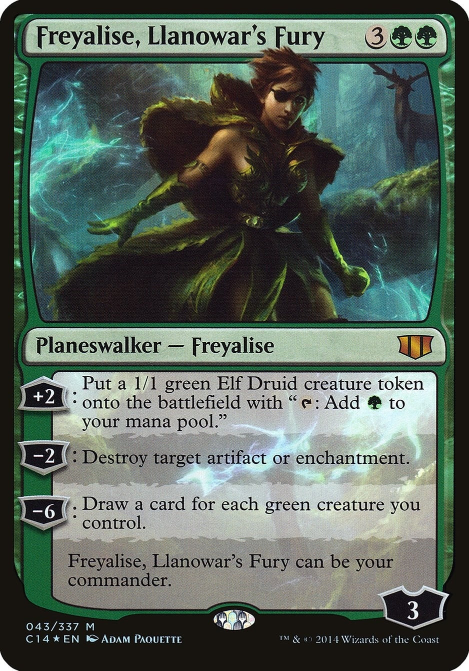 Image for Freyalise, Llanowar's Fury (Commander 2014) (43) [Oversize Cards] - Magic: The Gathering