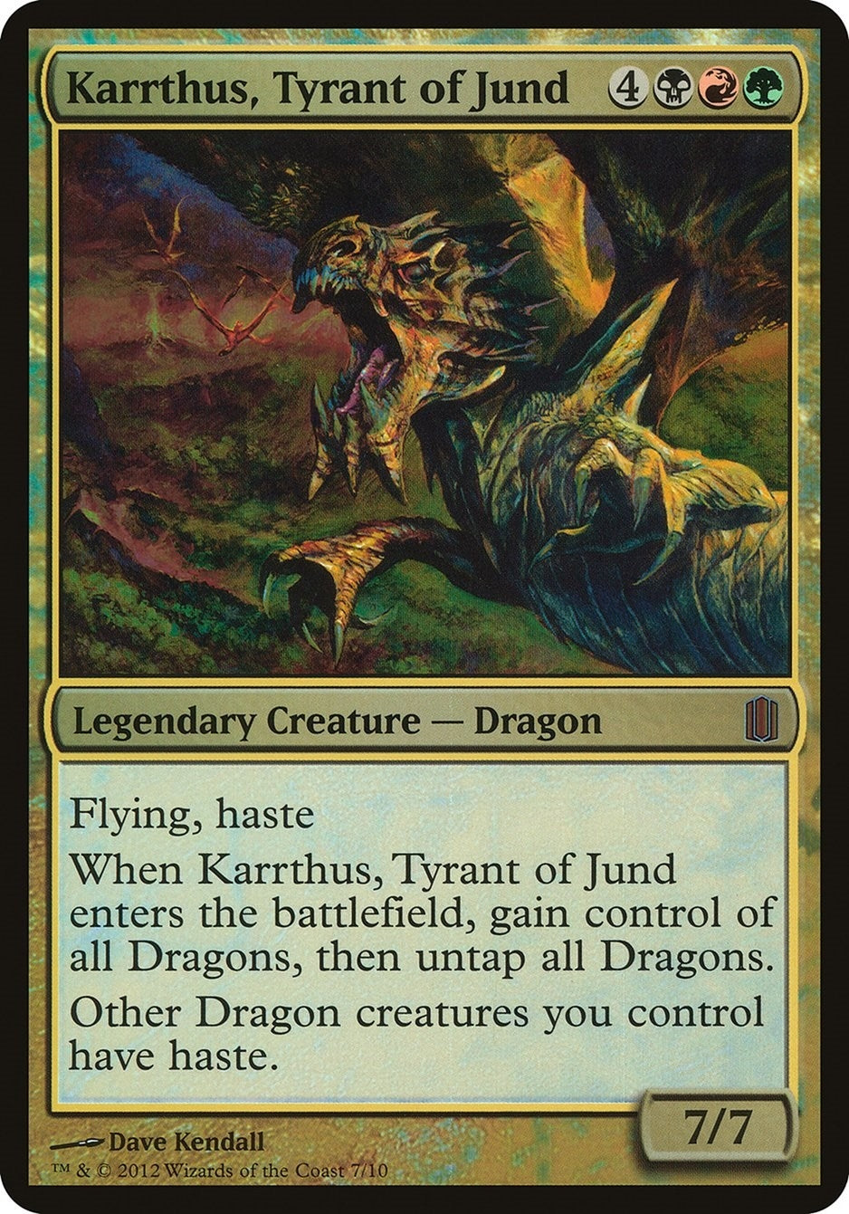 Image for Karrthus, Tyrant of Jund (Commander's Arsenal) [Oversize Cards] - Magic: The Gathering