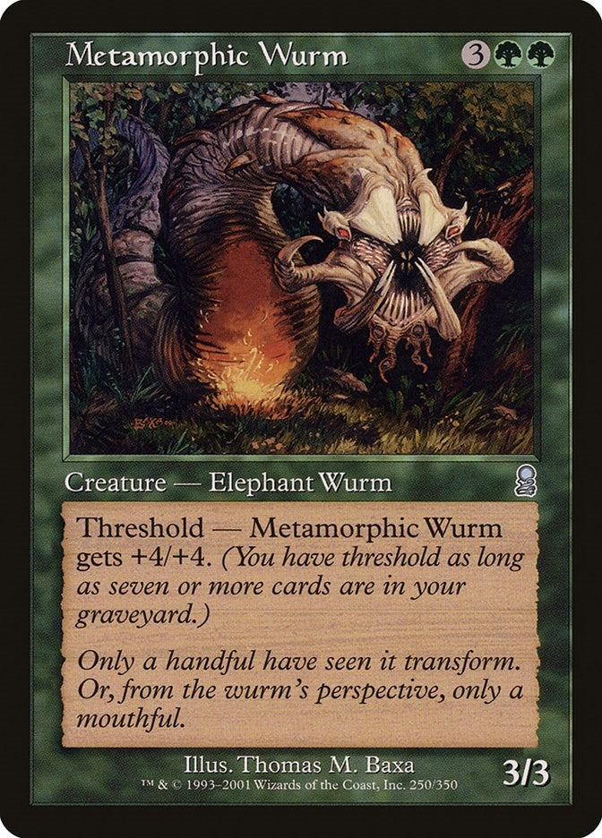 Image for Metamorphic Wurm (250) [Odyssey] - Magic: The Gathering