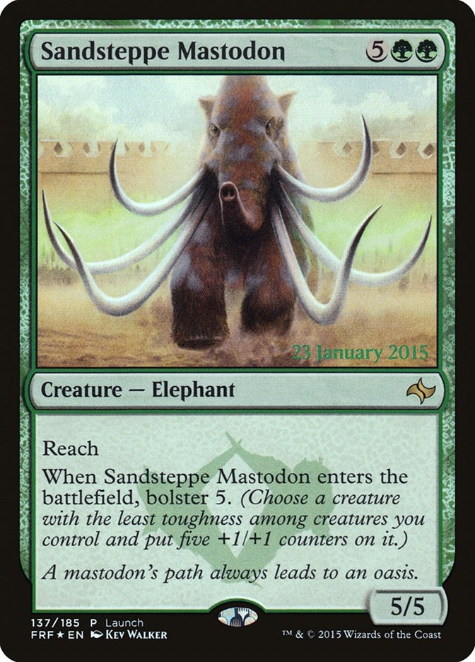 Image for Sandsteppe Mastodon (137) [Launch Party & Release Event Promos] - Magic: The Gathering