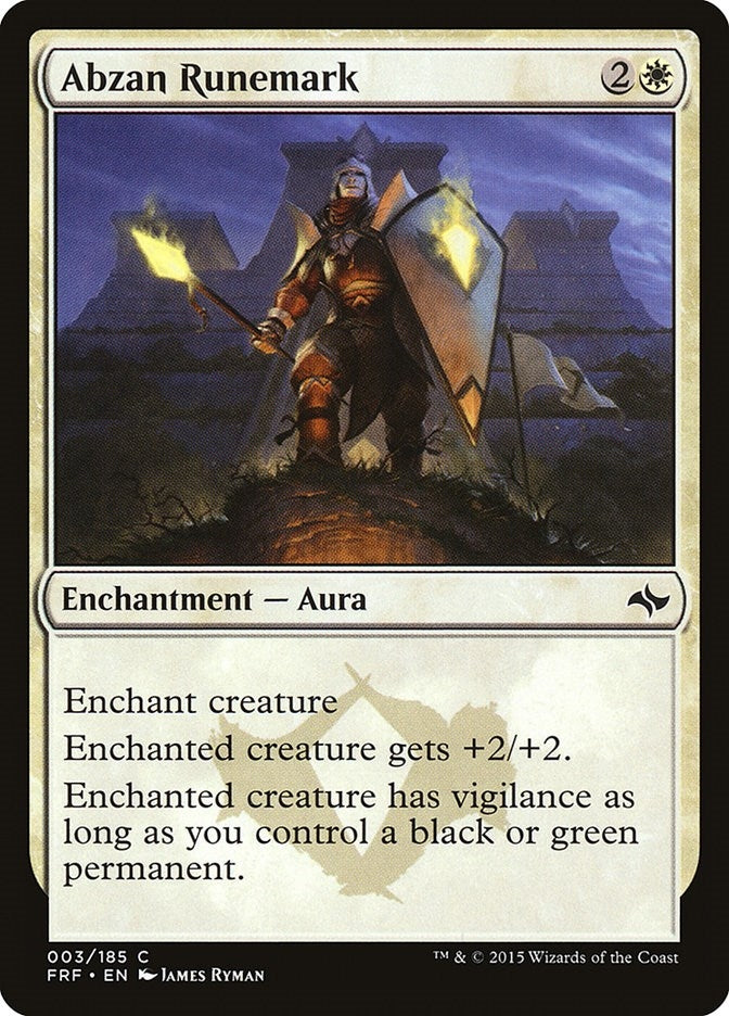 Image for Abzan Runemark (3) [Fate Reforged] - Magic: The Gathering