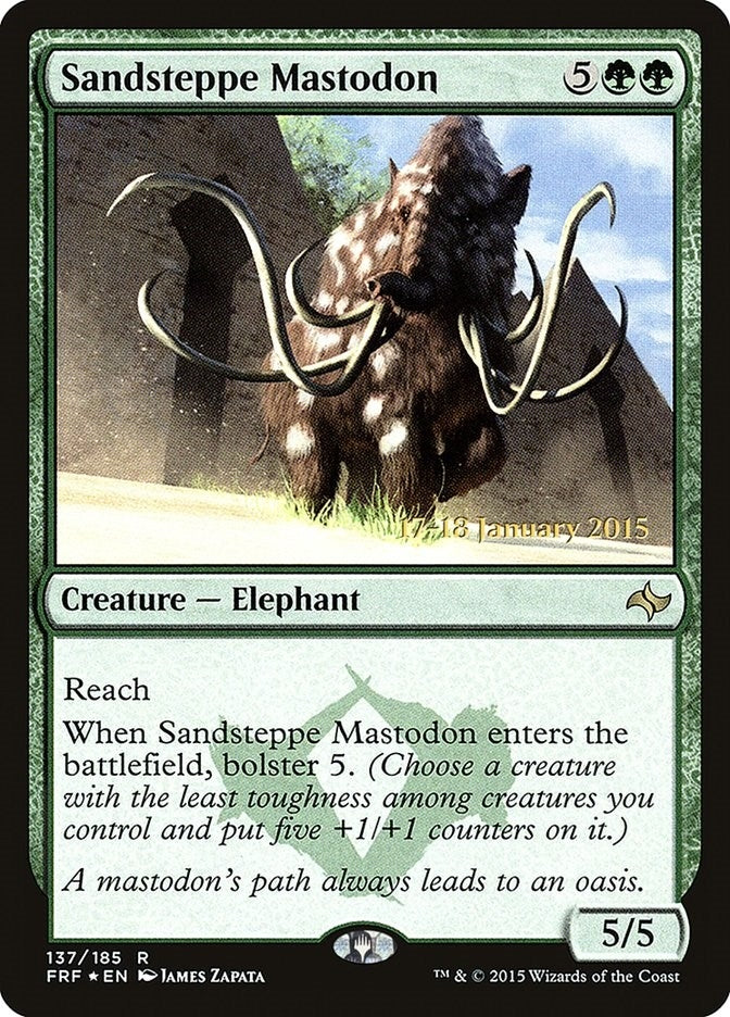 Image for Sandsteppe Mastodon (137) [Prerelease Cards] - Magic: The Gathering