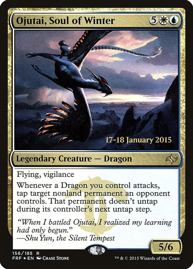 Image for Ojutai, Soul of Winter (156) [Prerelease Cards] - Magic: The Gathering