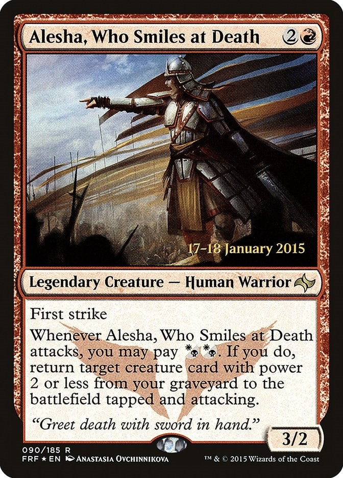 Image for Alesha, Who Smiles at Death (90) [Prerelease Cards] - Magic: The Gathering