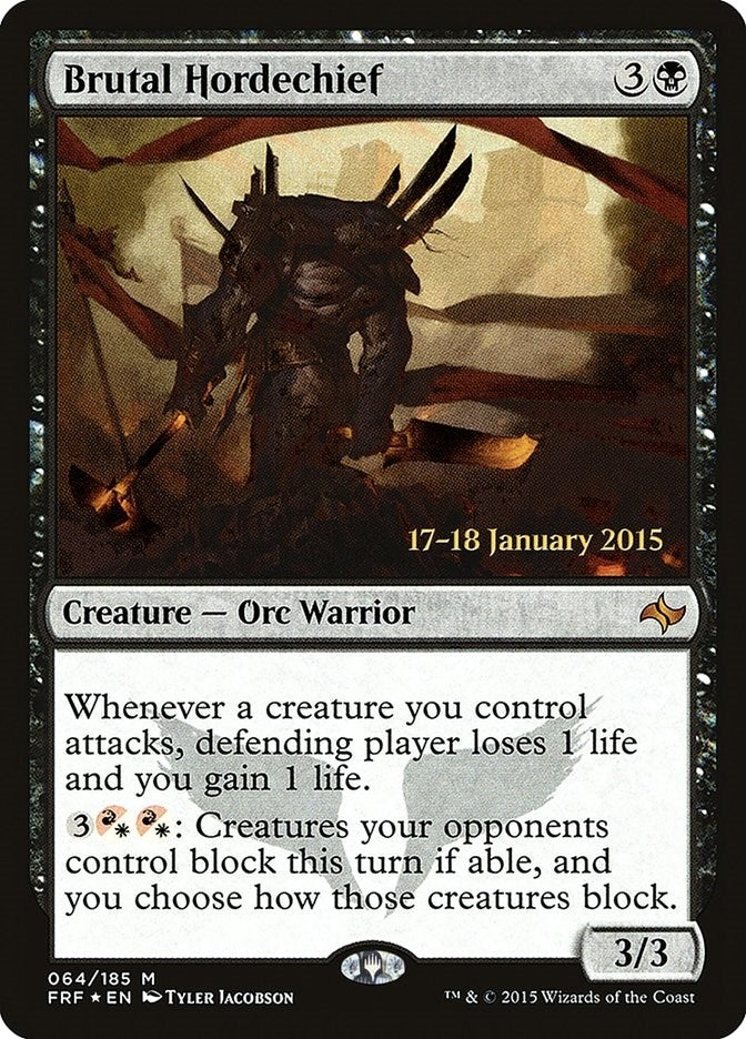Image for Brutal Hordechief (64) [Prerelease Cards] - Magic: The Gathering