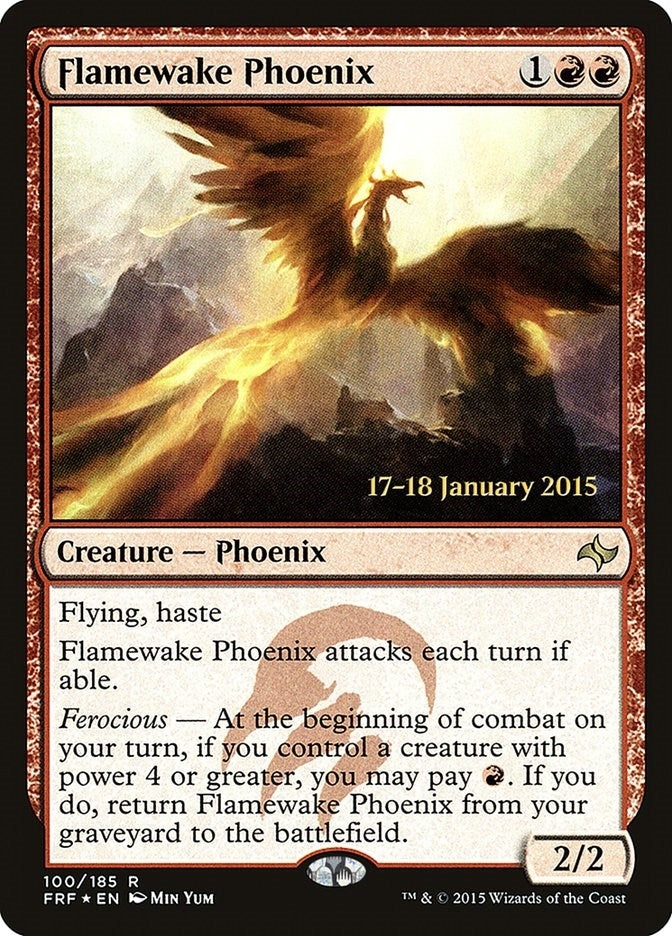 Image for Flamewake Phoenix (FRF) (100) [Prerelease Cards] - Magic: The Gathering