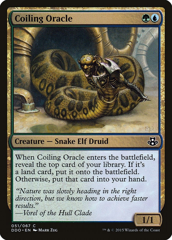 Image for Coiling Oracle (51) [Elspeth vs. Kiora] - Magic: The Gathering