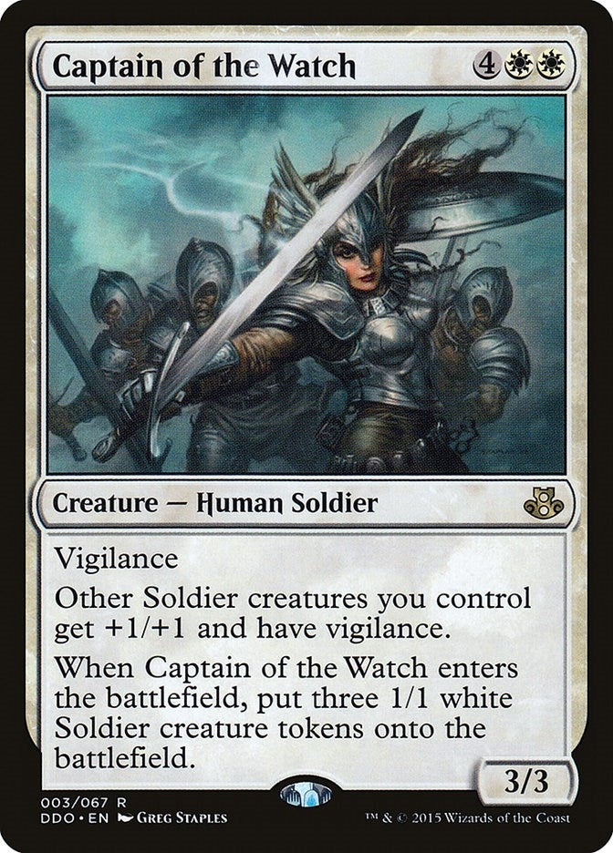 Image for Captain of the Watch (3) [Elspeth vs. Kiora] - Magic: The Gathering