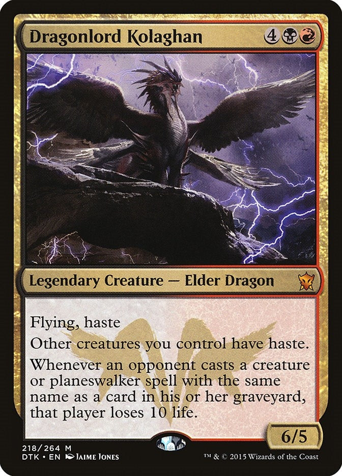 Image for Dragonlord Kolaghan (218) [Dragons of Tarkir] - Magic: The Gathering