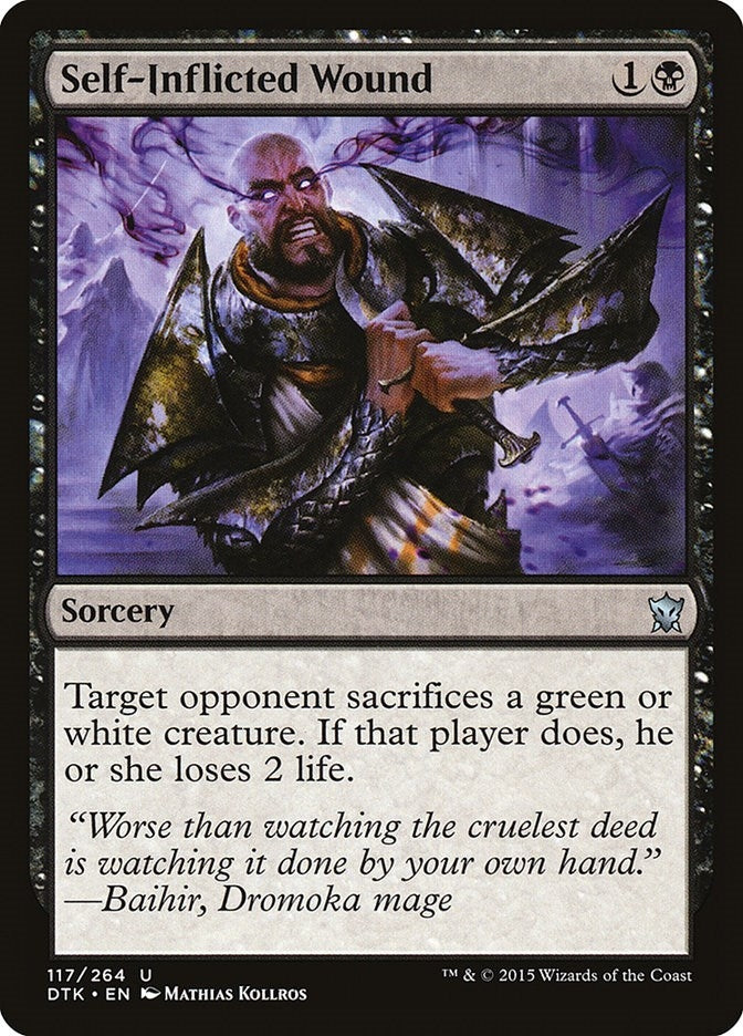Image for Self-Inflicted Wound (117) [Dragons of Tarkir] - Magic: The Gathering