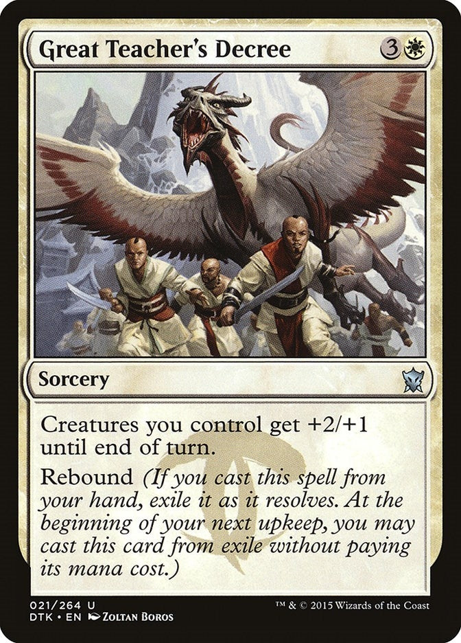 Image for Great Teacher's Decree (21) [Dragons of Tarkir] - Magic: The Gathering