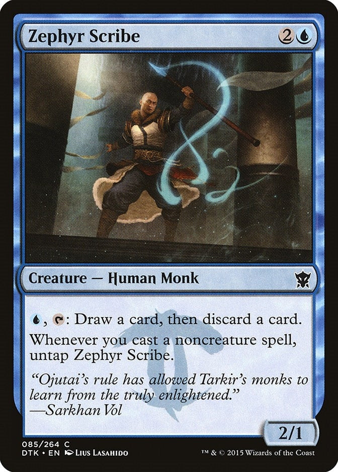 Image for Zephyr Scribe (85) [Dragons of Tarkir] - Magic: The Gathering