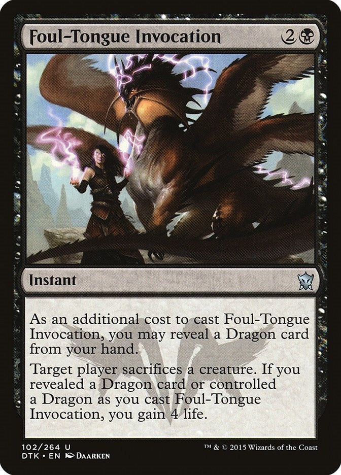 Image for Foul-Tongue Invocation (102) [Dragons of Tarkir] - Magic: The Gathering
