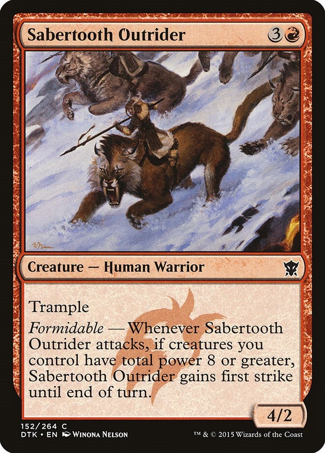Image for Sabertooth Outrider (152) [Dragons of Tarkir] - Magic: The Gathering